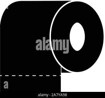 toilet paper icon. toilet paper on white background. flat style. toilet paper sign for your web site design, logo, app, UI. Stock Vector
