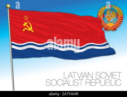 Russian Federation Historical Flag with Soviet Union Coat of Arms, Russia  Stock Vector - Illustration of politics, history: 162776804