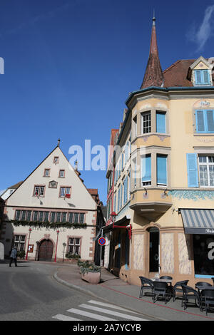 City Hall, Munster, Haut-Rhin, Alsace, France, Europe Stock Photo