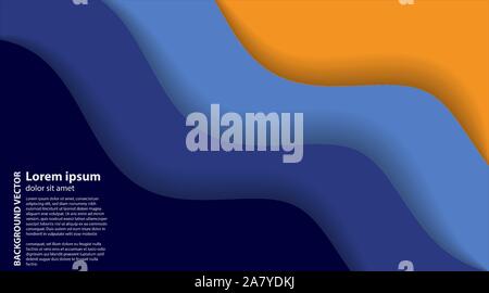 Abstract background design with wave shapes. Vector illustration Stock Vector
