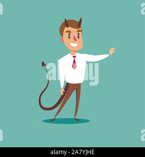 Evil business man . Stock Vector