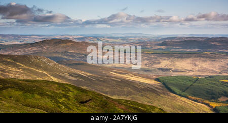 Endless hills of Cairngorms National Park in Perthshire Stock Photo