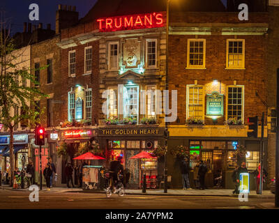 The Golden Heart Truman's Pub in Spitalfields East London Stock Photo