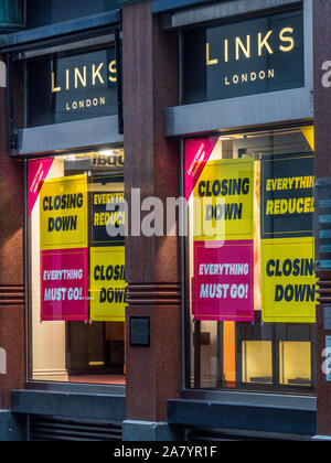 Store closing and everything must go sale signs in the window of British women's  clothing retailer Karen Millen in Liverpool One shopping centre Stock Photo  - Alamy