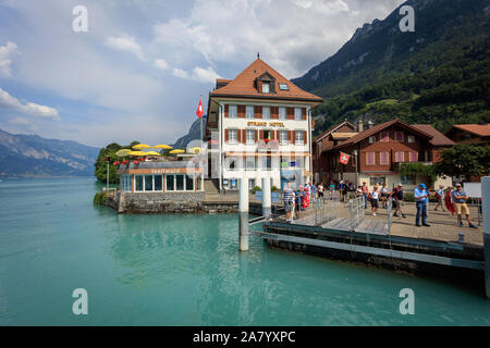 Strand Hotel Iseltwald Lake Brienz Switzerland Stock Photo - Alamy