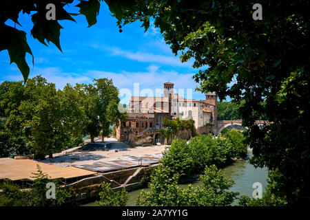 San Bartolomeo all'Isola Basilica di San Bartolomeo all'Isola Rome Italy Stock Photo