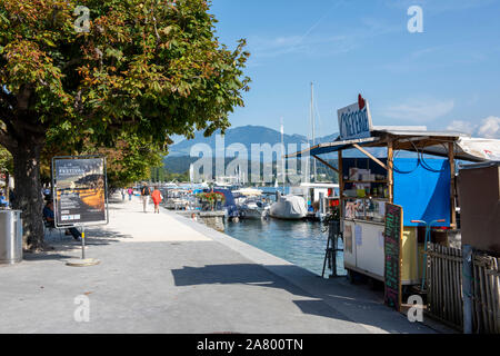 A sunny summer day  by the Lake in the city of Lucerne in Switzerland, Europe Stock Photo