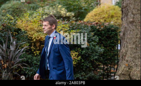 Downing Street London, UK. 5th Nov, 2019. Bárður á Steig Nielsen Prime Minister of the Faroe Islands visits Boris Johnson MP PC Prime Minister at 10 Downing Street, London UK Credit: Ian Davidson/Alamy Live News Stock Photo