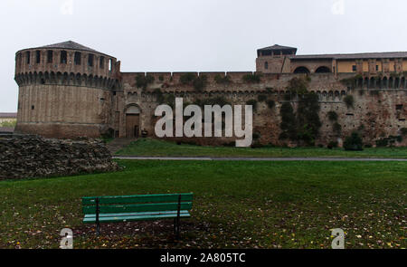 The famous medieval Rocca Sforzesca in Imola, Bologna, Italy Stock Photo