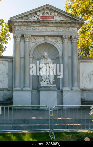 Monument of the writer Franz Grillparzer in Volksgarten Vienna, Austria Stock Photo