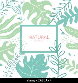 Natural product - modern flat design style abstract banner Stock Vector