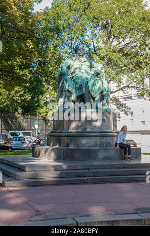 Statue of Johann Wolfgang von Goethe, near Goethegasse, Vienna, Austria Stock Photo