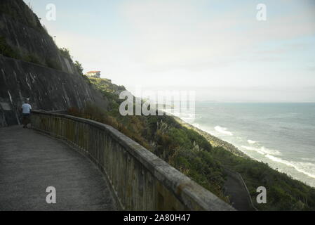 South-West France. Walkway along the Basque Coast, pasakdek Stock Photo