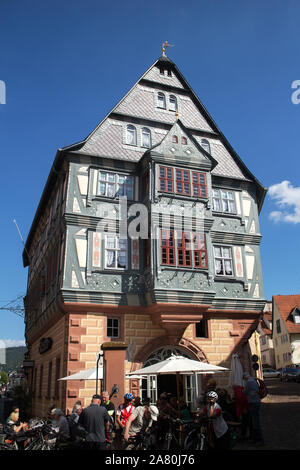Hotel Zum Riesen (The Giant) one of the oldest hotels in Germany, Miltenberg. Lower Franconia, Bavaria Stock Photo