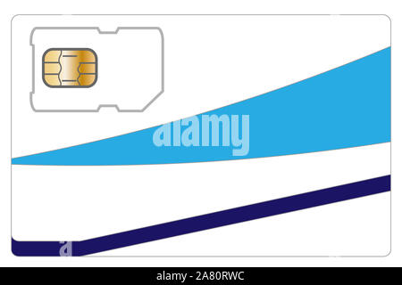 Template Sim card isolated on white background Stock Photo