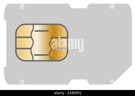 Template Sim card isolated on white background Stock Photo