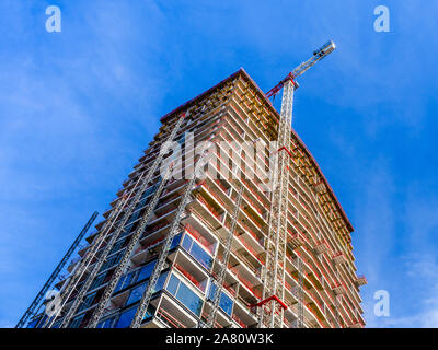 Reconstruction of Antwerp Tower - Antwerp, Belgium. Stock Photo