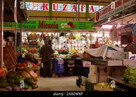 Mercat de Russafa, Russafa indoor food market, Valencia, Spain. Stock Photo