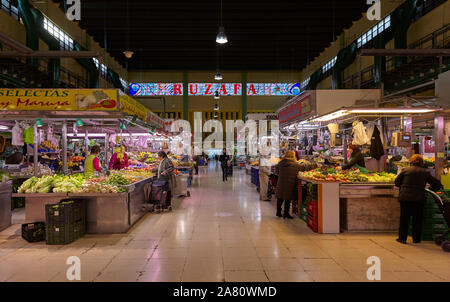 Mercat de Russafa, Russafa indoor food market, Valencia, Spain. Stock Photo