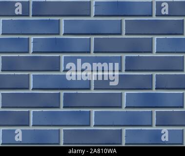 Brick wall seamless pattern with scratched tiled black stones Stock Vector