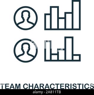 Team Characteristics icon outline style. Thin line creative Team Characteristics icon for logo, graphic design and more Stock Vector