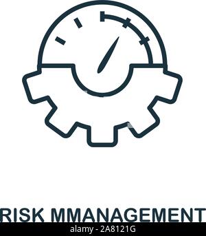 Risk Management icon outline style. Thin line creative Risk Management icon for logo, graphic design and more Stock Vector