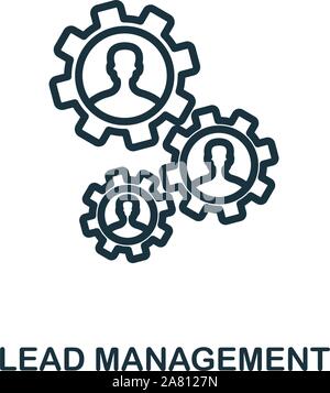 Lead Management outline icon. Thin line concept element from crm icons ...
