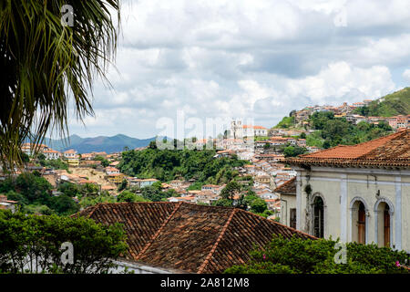 View of the old gold mining town of Ouro Preto, Brazil Stock Photo