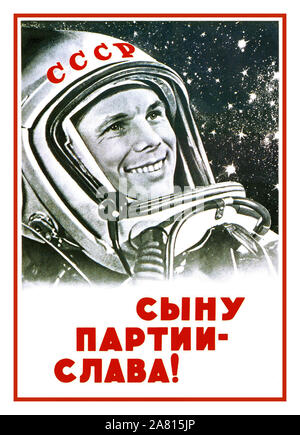 Vintage 1960's Russian Space Race Propaganda Poster "Space will be ours ...