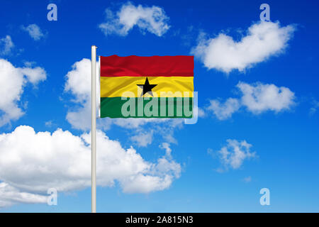 Nationalfahne von Ghana, Westafrika, Flagge, Fahne, Nationalflagge ...