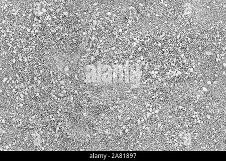 Gray gravel covering the ground, seamless background photo texture, top view Stock Photo