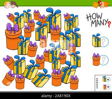 How many objects task. Educational math game for preschool children ...
