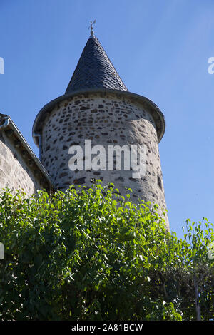 Typical Stone pepperpot tower, France Stock Photo