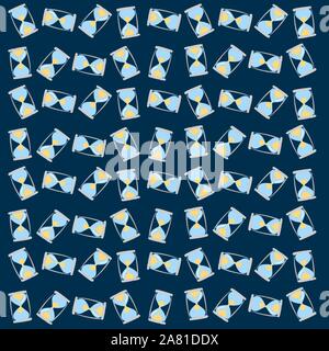 Hourglass wallpaper, illustration, vector on white background. Stock Vector