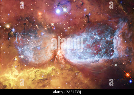 Universe filled with stars, nebula and galaxy. Elements of this image furnished by NASA. Stock Photo