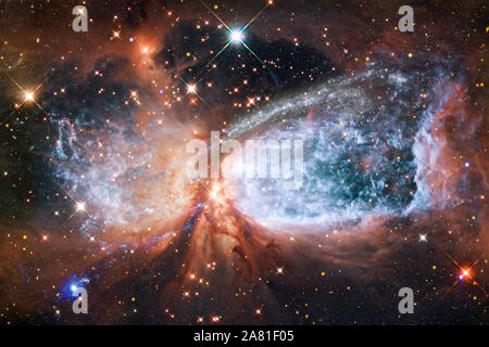 Awesome beauty of starfield somewhere in deep space. Elements of this image furnished by NASA
