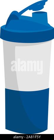 Blue shaker, illustration, vector on white background. Stock Vector