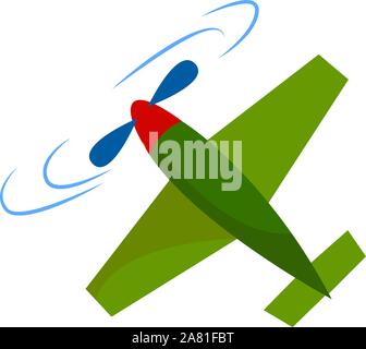 Airplane toy, illustration, vector on white background. Stock Vector
