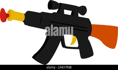 Pistol toy, illustration, vector on white background. Stock Vector