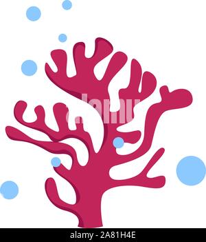 Corals, illustration, vector on white background. Stock Vector