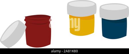 Gouache, illustration, vector on white background. Stock Vector