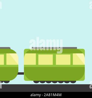 Metro train, illustration, vector on white background. Stock Vector