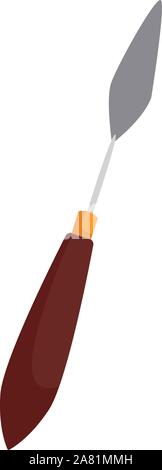 Palette knife, illustration, vector on white background. Stock Vector