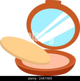 Powder box, illustration, vector on white background. Stock Vector