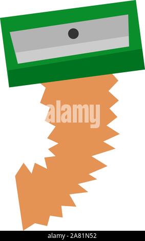 Sharpener for pencil, illustration, vector on white background. Stock Vector