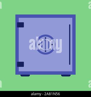 Safe, illustration, vector on white background. Stock Vector