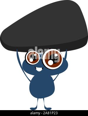 Ant, illustration, vector on white background. Stock Vector