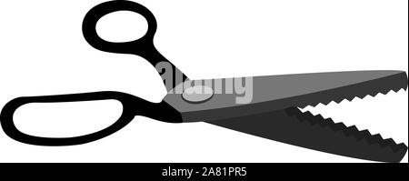 Zigzag scissors, illustration, vector on white background. 13757197 Vector  Art at Vecteezy
