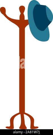 Coat hanger, illustration, vector on white background. Stock Vector