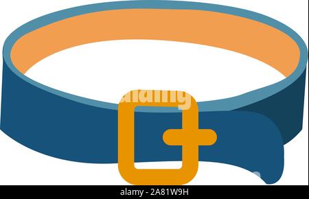 Dog collar, illustration, vector on white background. Stock Vector